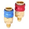 2Pcs Quick Couplers Adapter R134A High Low Pressure Manifold Automotive AccessoriesR134A