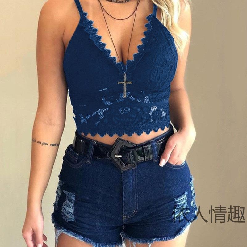 Women Plus Size Vest Crop Wireless Bra Lingerie Sexy V-Neck Underwear