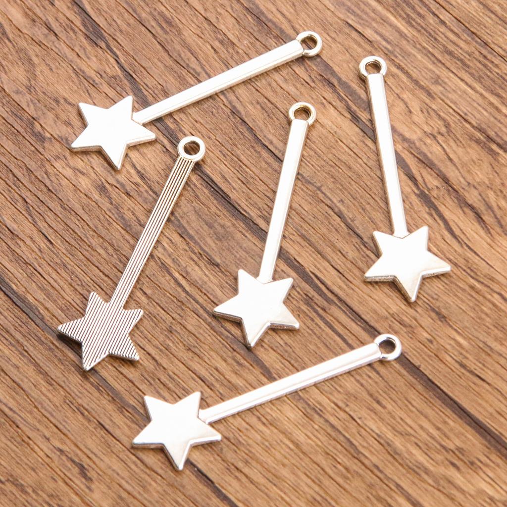 10pcs Hollow-out Pentagram Star Pendant Jewelry Pendant