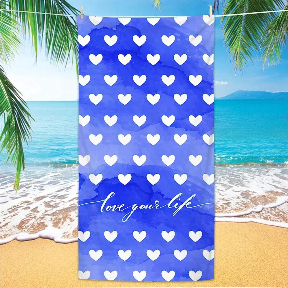 Summer Boho Beach Towel Women Men Microfiber Quick Dry Bath Towels One Side Printed Beach Cover Sand Free Portable Travel Towel