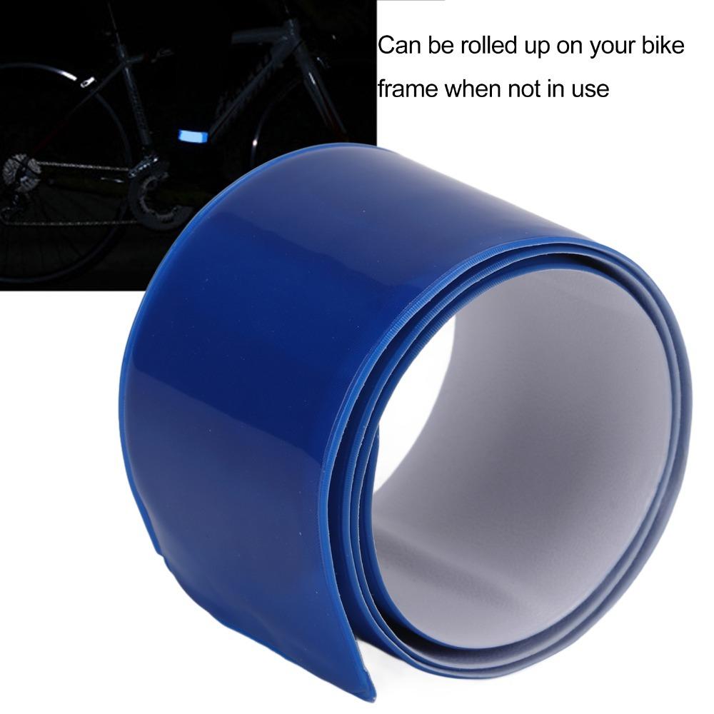 10PCS High Visibility Reflective Slap Bands Steel Safety Reflector Strips  Cycling синий