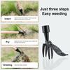 Ergonomic Labor-saving Metal Universial Weed Puller Non-sliding Foot Weed Puller for Garden