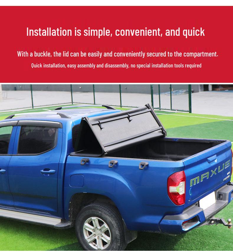 Waterproof Three-Fold Soft Tonneau Cover for SAIC MAXUS T60/T70/T90 MG Pickup