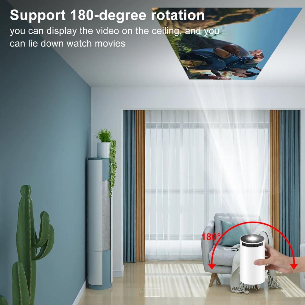New HY300 Smart Projector 4K Android 11.0 MINI Portable 5G WIFI Home Cinema 720P for SAMSUNG Apple Outdoor 1080P 4K Movie HDMI