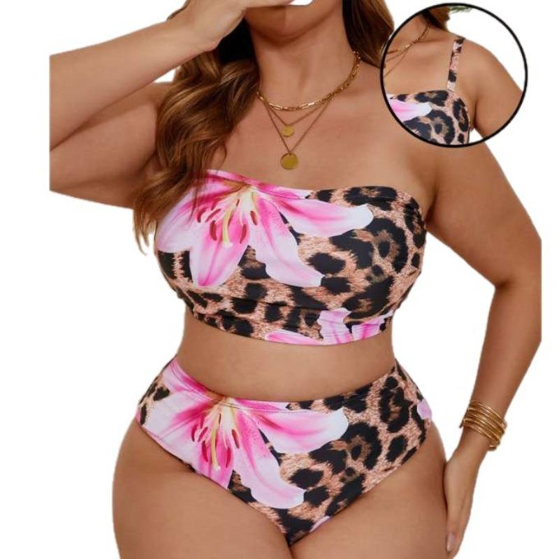 Plus Size Women High Waist Bikini Swimsuits, Women's Swimwear & Clothing