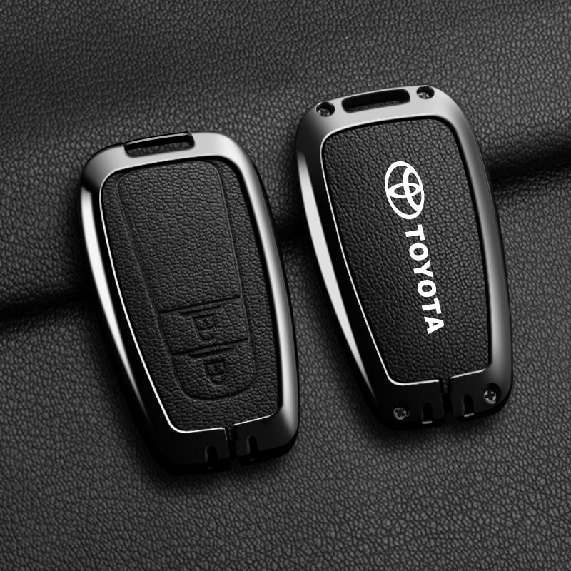 Zinc Alloy Car Key Case Full Cover Shell for Toyota Prius Camry Corolla CHR C-HR RAV4 Land Cruiser Prado Keychain Accessories