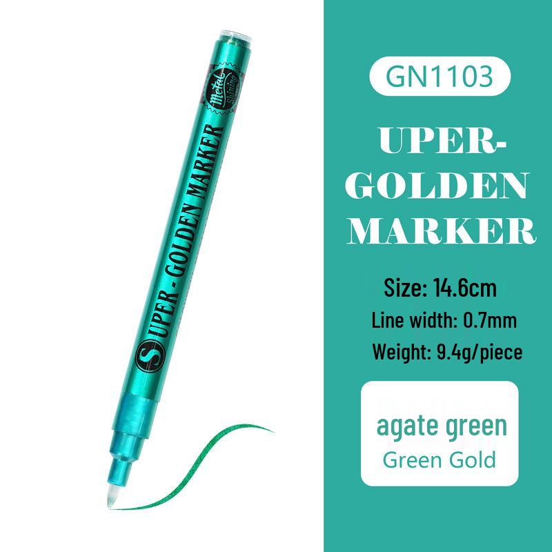 

Super Gold Flash Metallic Marker Pen for Black Card, Photo Highlights, DIY Album, and Graffiti Crafts