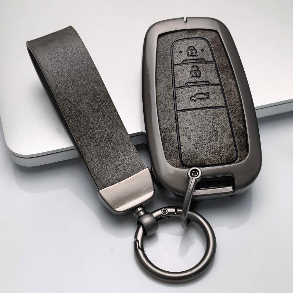 Zinc Alloy For Toyota Chr Camry Prius Land Cruiser Prado Furniture Corolla Yaris Rav4 Highlander Leather Car Key Case Cover