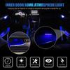 4Pcs Car Light Mini LED Auto Interior Atmosphere Light Colorful Decorative Lamp