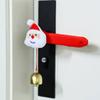 1PC Christmas Room Cloth Bell Door Handle Gloves Gift Cartoon Decoration Santa Claus Protective Cover Festival