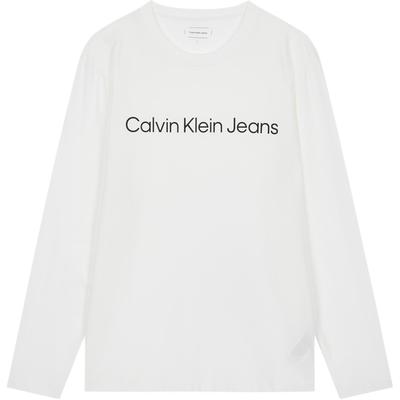 Solid Color Crew Neck Long Sleeve T-Shirt Unisex Tops White J327430YAF