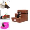 Luxurious Leather Dog Stairs For Small Dogs Perfect For Climbing Onto Sofas And Beds