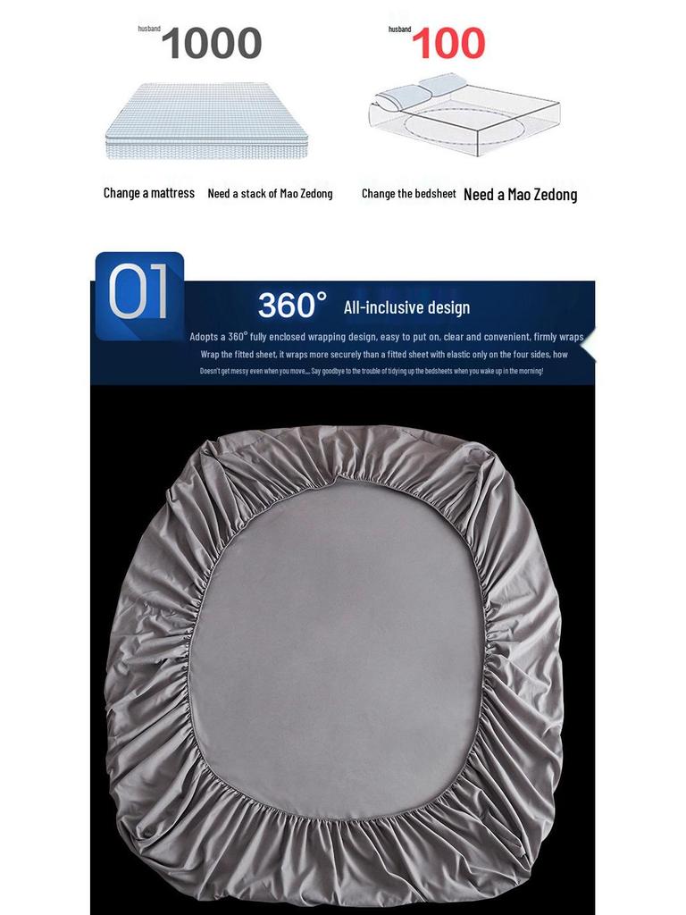 Brushed Cotton Non-slip Fitted Sheet and Mattress Cover for Hotel & Guesthouse Beds