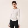 Autumn and Winter Drawstring Yoga Clothing Tops Casual Slim Quick-drying Running Zipper Sports Fitness Clothing Women's Long Sleeves