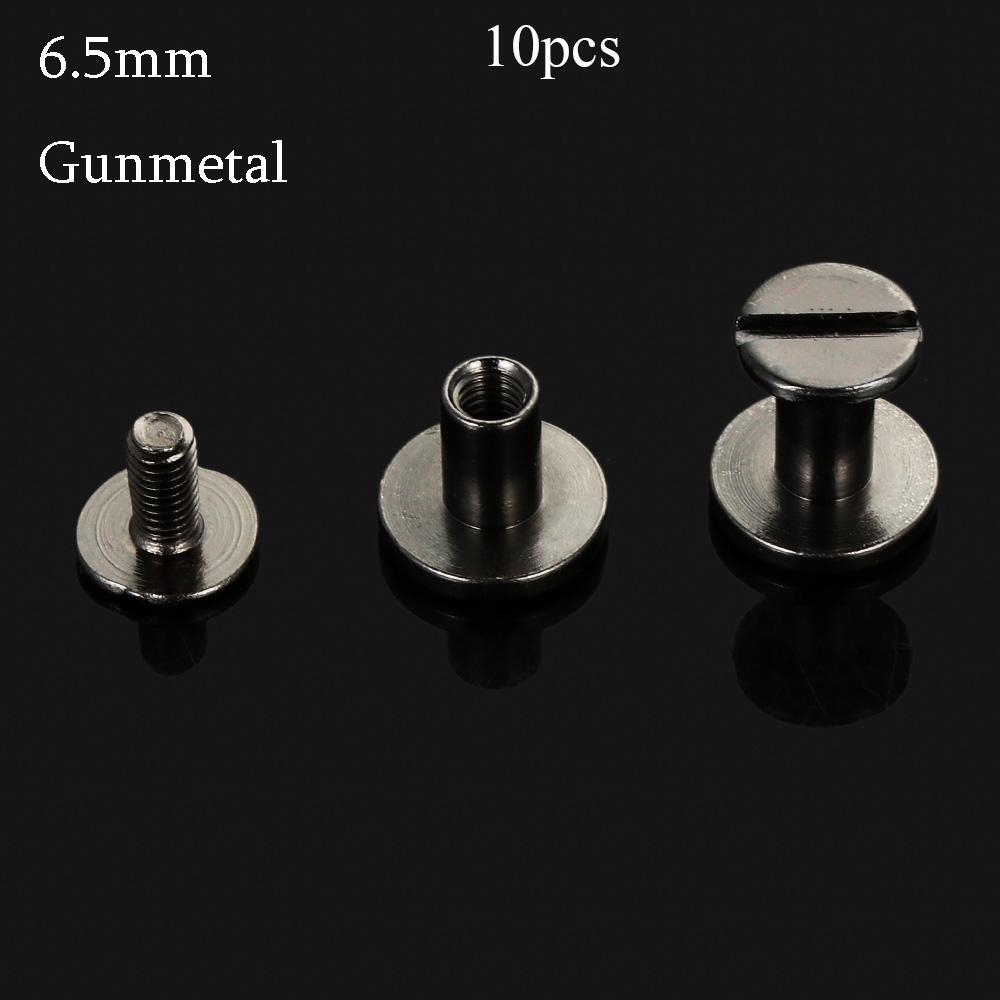 10 pcs 5/6.5/8mm Luggage Craft Clothes/Bag/Shoes Brass Nail Strap Rivets Screw Solid Nail Bolt Leather Craft Round Head Screws