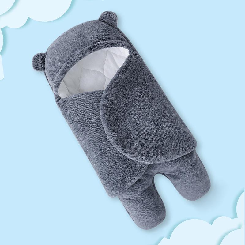 Thickened Anti-Startle Baby Swaddle for Newborn - All-Season Wrap-around Style