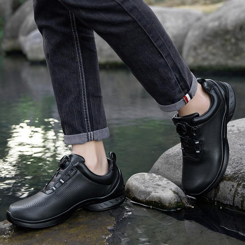 Fashion Leather Men's Casual Shoes Outdoor Running Shoes Non-Slip Male Sneakers Light Men Flats Tenis Masculino Leisure Walk Trainers