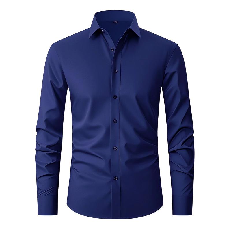 Men's Four-Way Stretch Wrinkle-Resistant Plus Size Shirt