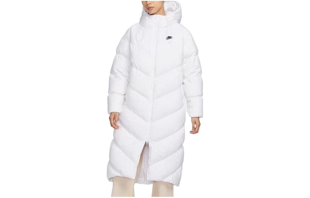 Nike Down Jackets Women s White Hooded Moderate Other FD8213-100 L