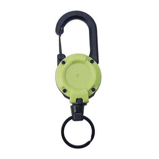 1/4Pcs Retractable Keychain with 60CM Steel Cord Heavy Duty Carabiner Badge Reel ID Holder Extendable Camping Hiking Hanging Buckle Keyring