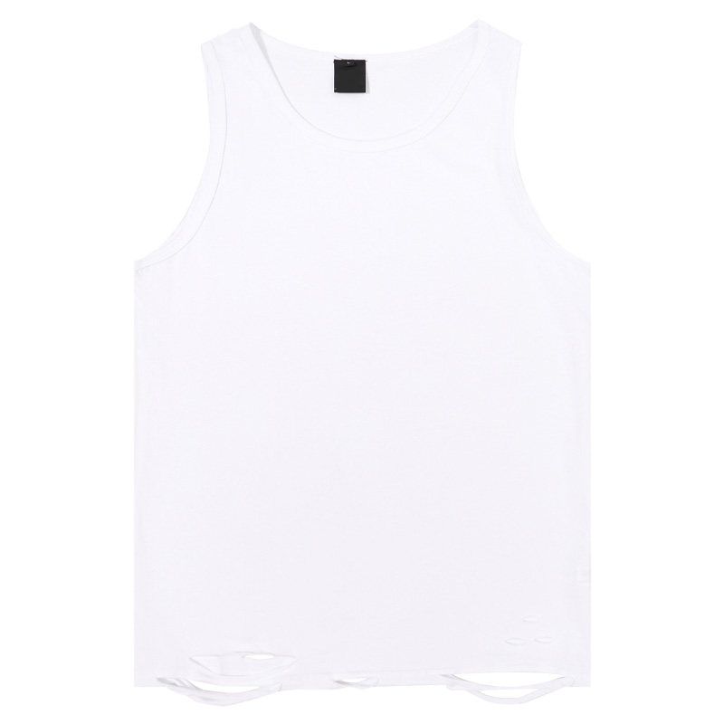

Fashion Brand Minimalist Ripped Cool Training Running Vest White 2XL