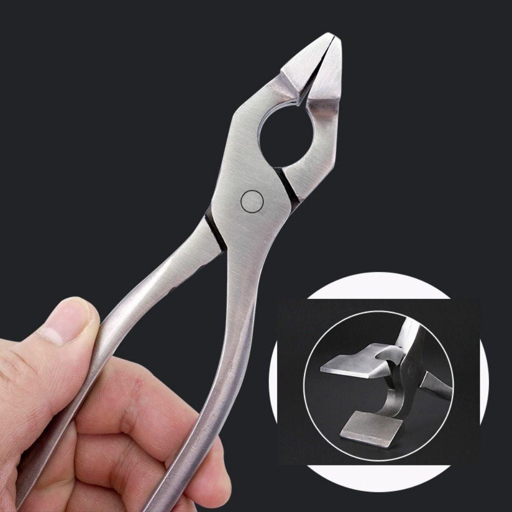 High Hardness Press Flatten Pliers Stainless Steel Leather Edge Fixed Clamp Plier  Handbags Belts