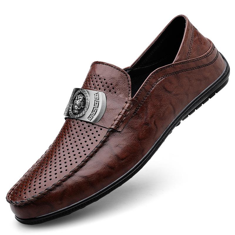 

Модные универсальные мужские лоферы, мужская обувь из натуральной кожи, модная обувь слипоны, классическая мужская деловая обувь, легкая мужская повседневная клубная обувь 45