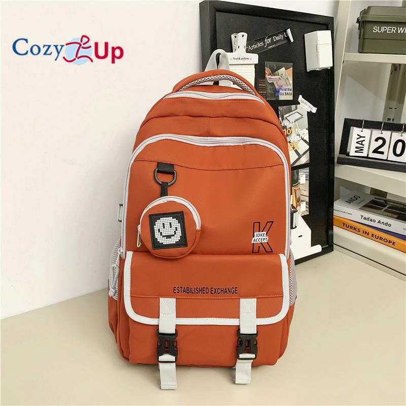 Легкий и удобный студенческий рюкзак. Рюкзак большой вместимости. 30x18x48cm бежевый — фото 11