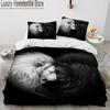 3D Tiger Leopard Wolf Animal Luxury Comforter Bedding Set,Duvet Cover Bed Set Quilt Cover Pillowcase,King Queen Size Bedding Set