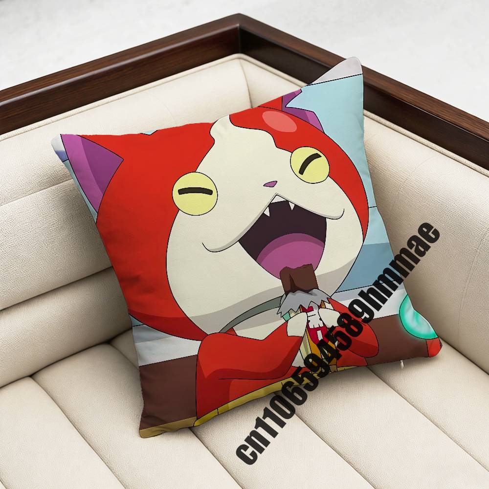 For Cute Cartoon J-Jibanyan Throw Pillow Case Sham 45X45Cm 40X40Cm Square Car Pillowcase Pad Cushion Cover