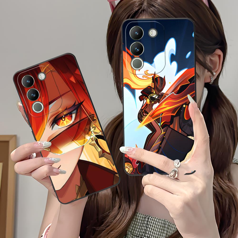 Game GI Mavuika Matte TPU Mobile Phone Case for VIVO Y77 76 75 74 73 72 58 56 55 51 50 38 36 Y19 Y18 Y03 Y01 5G Colorful Cover