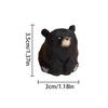 New Creative Animal Handmade Solid Wood Carving Teddy Bear Pendant Statue Cartoon Desktop Car Decoration Accessories Kawaii