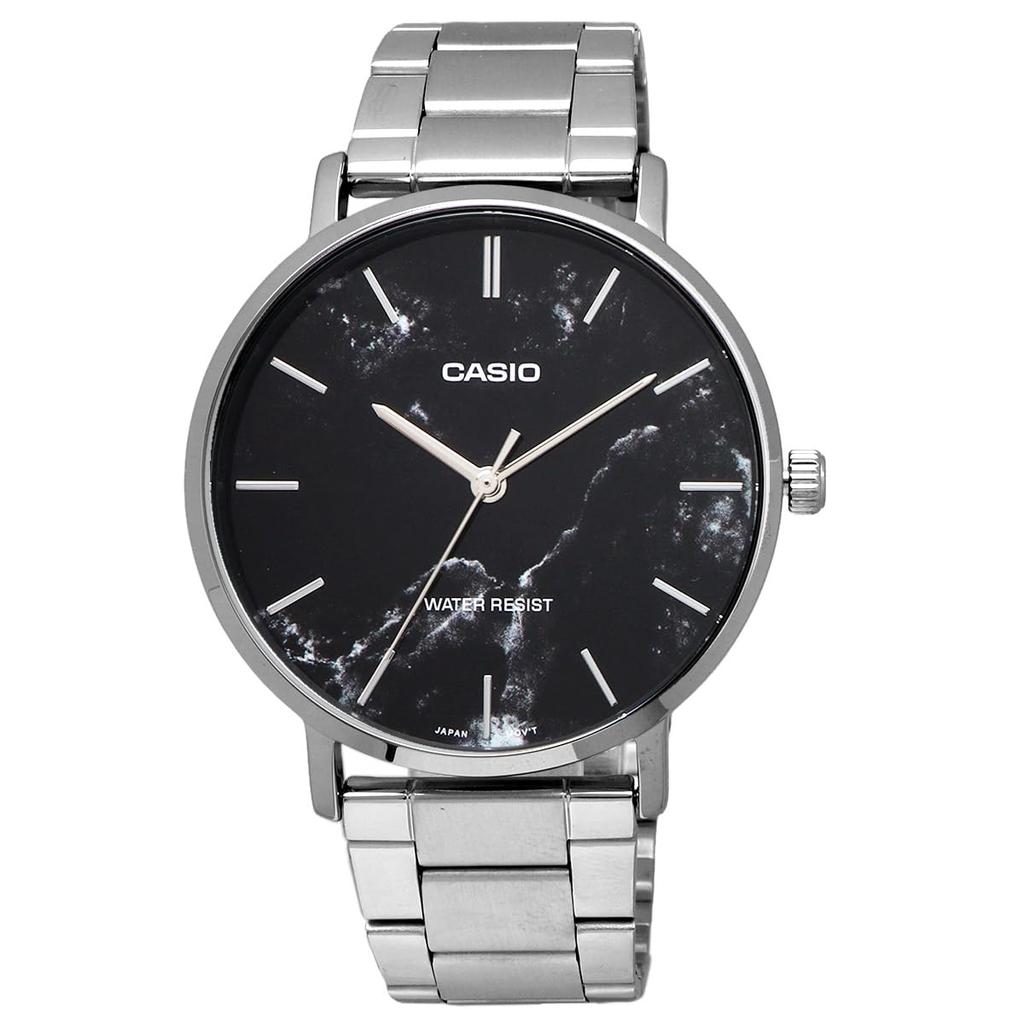 CASIO Quartz Watch Black Marble Metal Band Overseas Model [Casio] Men's MTP-VT01DM-1A