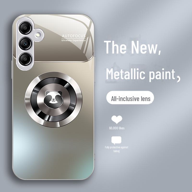 

Чехол из металлического стекла с эффектом градиента Panda для Samsung A21S — стильная комплексная защита для вашего телефона Samsung серии A. A34 5G