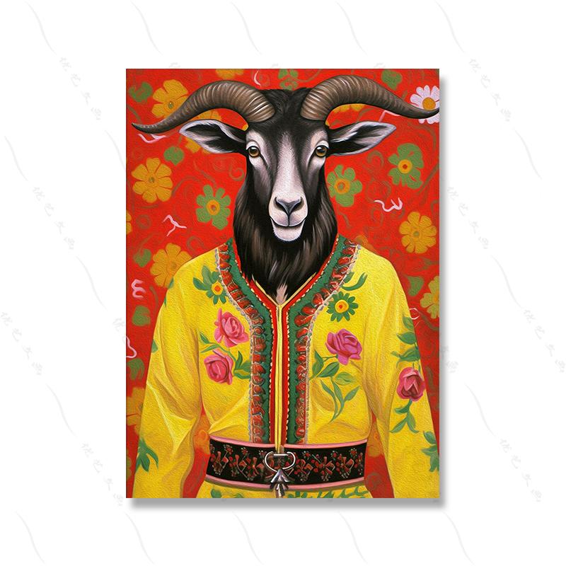 

Модное животное Тираннозавр, модный забавный плакат с принтом, клубное настенное искусство, холст, зебра, иллюстрированный, для гостиной, дома, домашний декор, без рамки 21*30cm No Frame