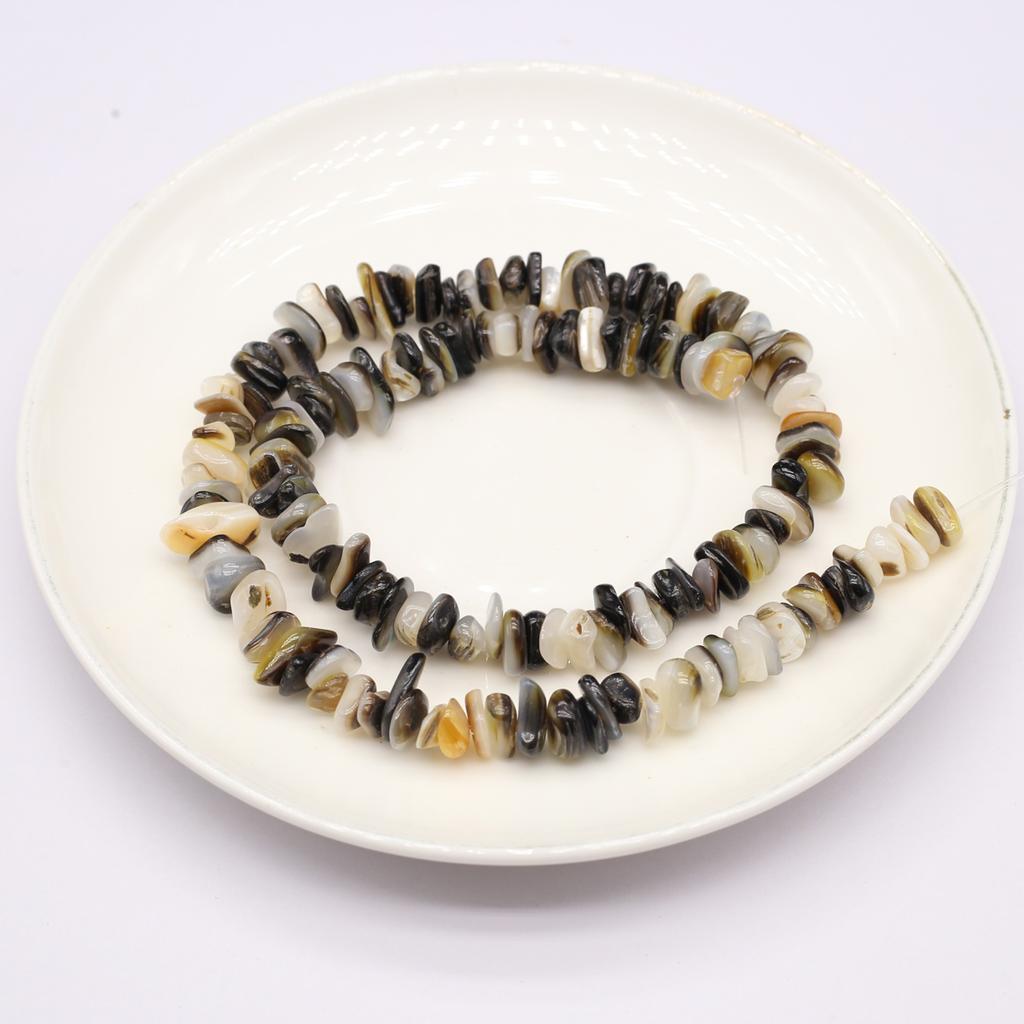 Bead Assortments Shell Beads 7-9 mm Black Shell Irregular Isolation Beads For Jewelry Making DIY Pendants Necklace Earrings Bracelet Accessory