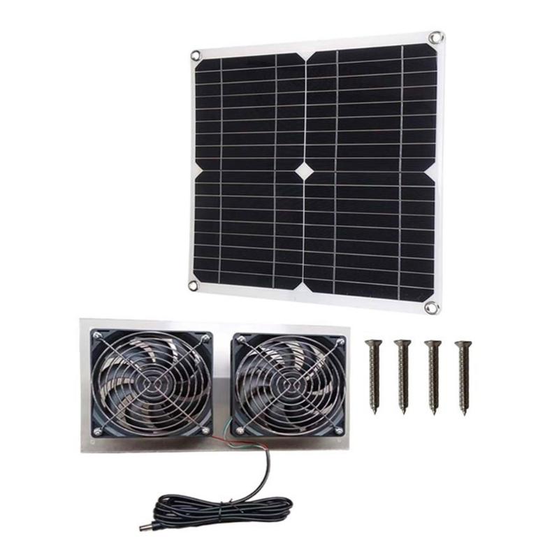 

Energy Efficient Solar Ventilation Unit Sturdy Build Fan set Cools Recreational Vehicles Boats Poultry Sheds Pet Rooms 1