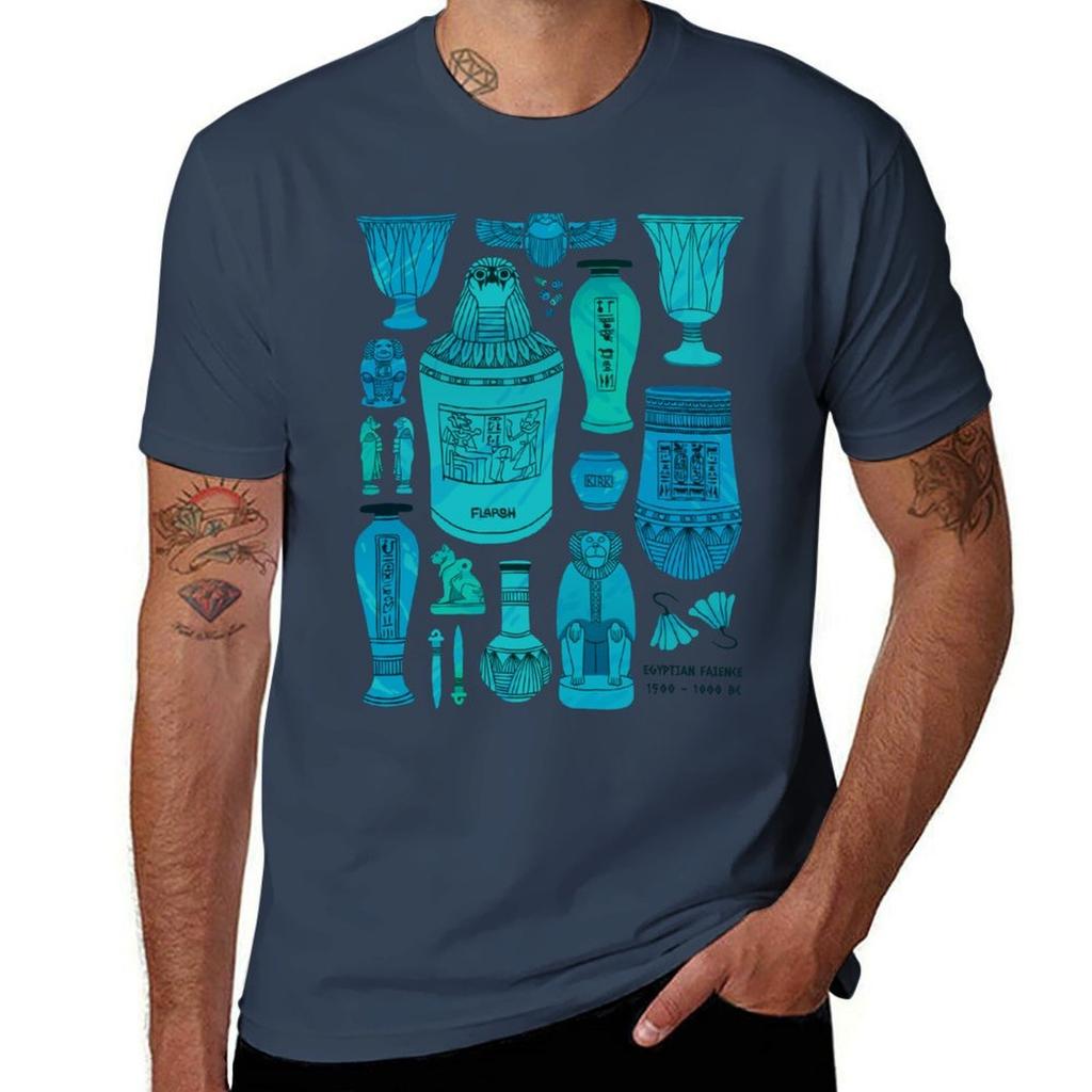 Egyptian Faience Tshirt Plus Size Gym Sports Tshirt