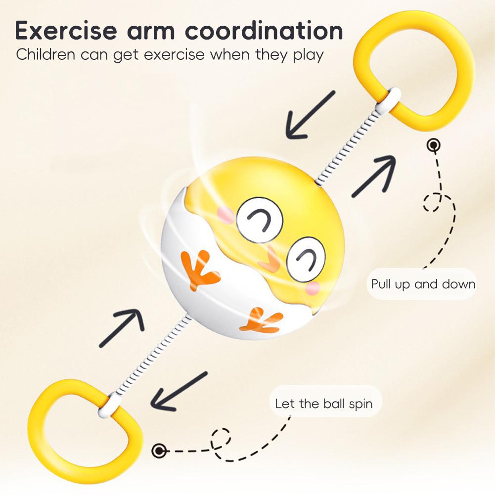 Hand Pull Luminous Flashing Rope Flywheel Toy Led Light Toy Novelty Children Flywheel Flash Gyro Gift Toys