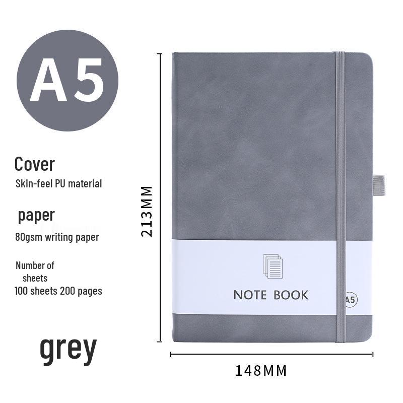 A5/A6 Ribbon Binding Business Notebook with Elastic Band and Customizable Logo