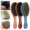 Boar Bristle Hair Brush Short Long Thin Thick Straight Curly Wet Dry Hair Comb with Ergonomic Handle Men Oil Head Mustache Beard Styling Brush