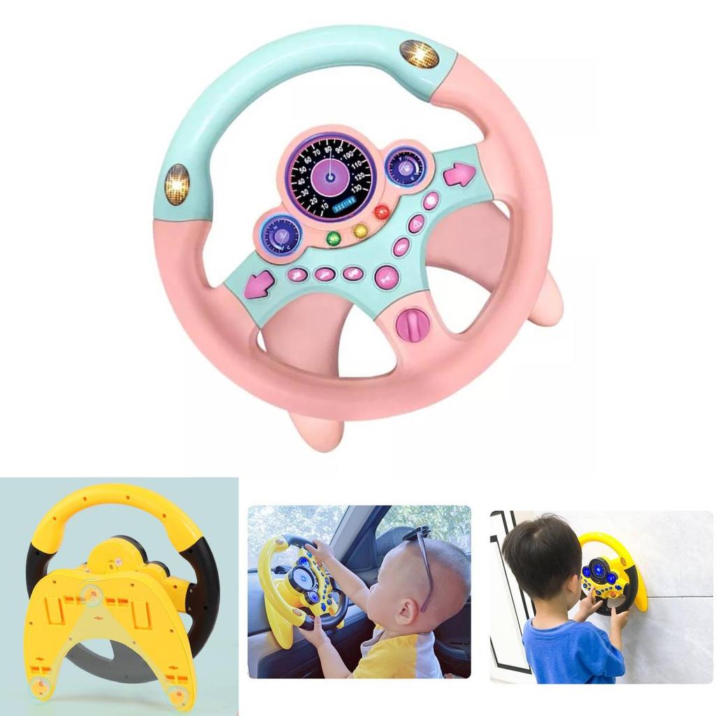 Multifunktionales Fahrsimulator-Lenkrad für Kinder mit interaktiven Funktionen und hellen Lichtern