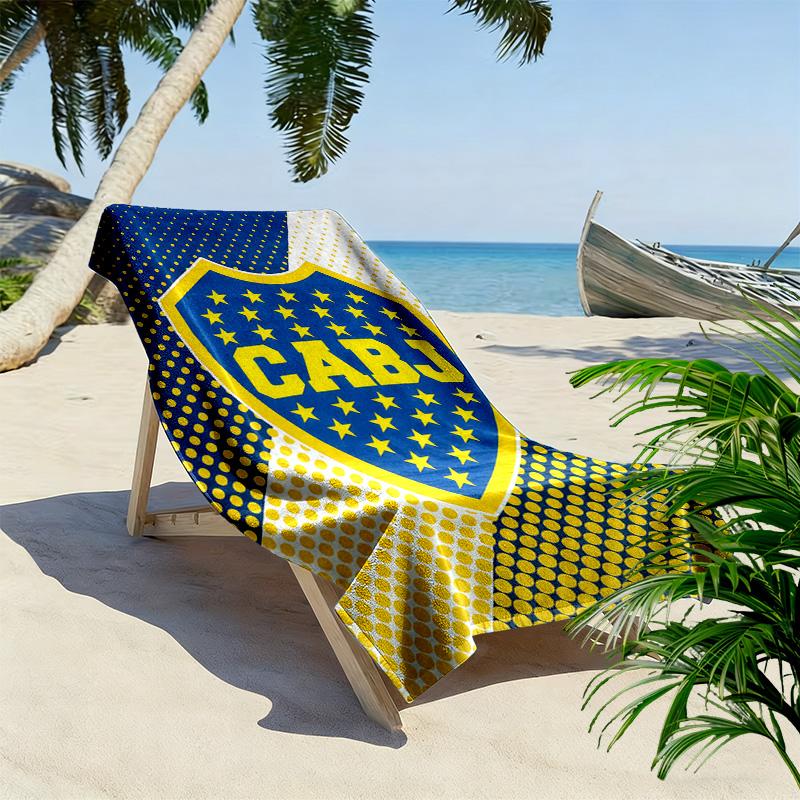 Boca Juniors Print Beach Towel, Large Soft Quick Dry Towel for Beach Camping Swimming