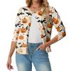 Women's Fashionable, Casual, Comfortable Halloween Print Cardigan Jacket