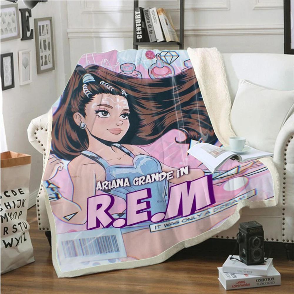 2026 3D Print Ariana Grande Blanket Soft Sofa Cover Throw Blanket Fleece Tapestry Lightweight Warm Bed Blankets For Bedroom Couc