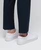 Musinsa Standard Pinstripe Tapered Hidden Banding Crop Slacks [Navy]