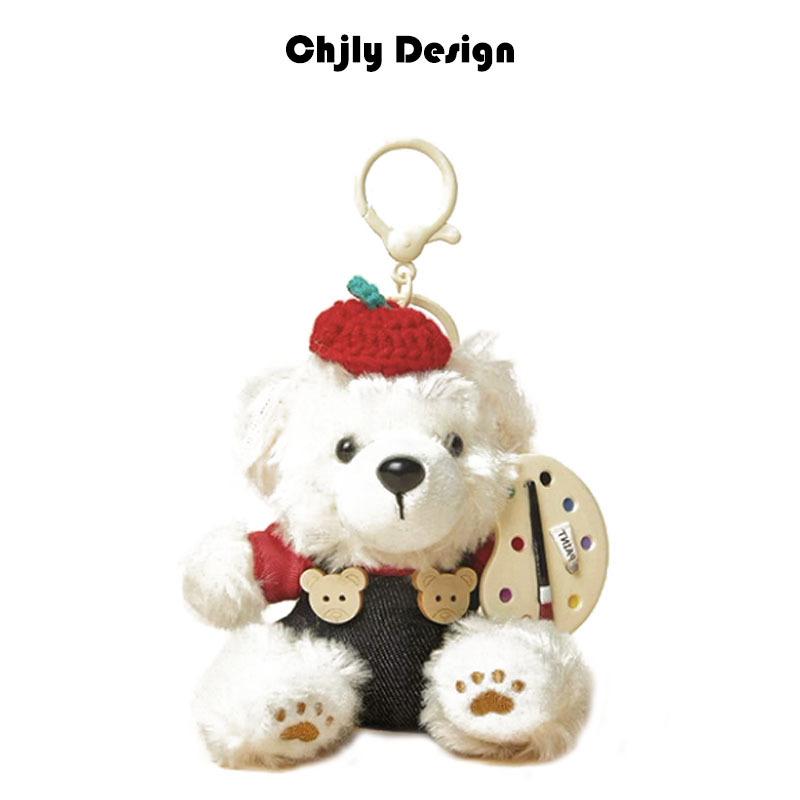 Baked Bear Bag Pendant Premium Plush Toy Doll Schoolbag Pendant Cute Keychain
