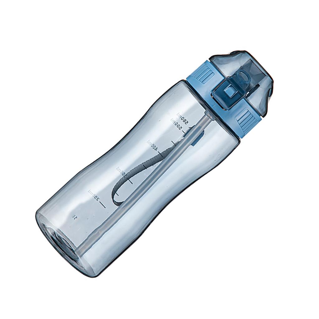 Motivational Drinking Water Bottle Portable Anti Fall 580ml PC Sports Bottle for Outdoor Students Adults
