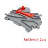 Oversized Size Option Constructing Block Bricks Train Tracks Crossover Parts Switch Straight Curved Duploes Accessories DIY Toy Perfect For Children