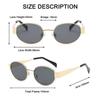 Trendy Retro Oval Sunglasses for Women Men Small Metal Frame Sun Glasses Ladies Shades